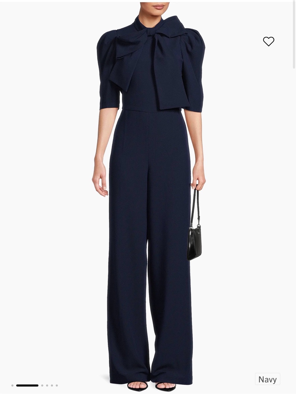 Black Halo BY LAUREL BERMAN Ara Crepe Jumpsuit Navy Size 2 New